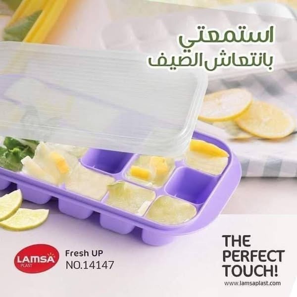 قالب ثلج ٢ قطعه بالغطاء