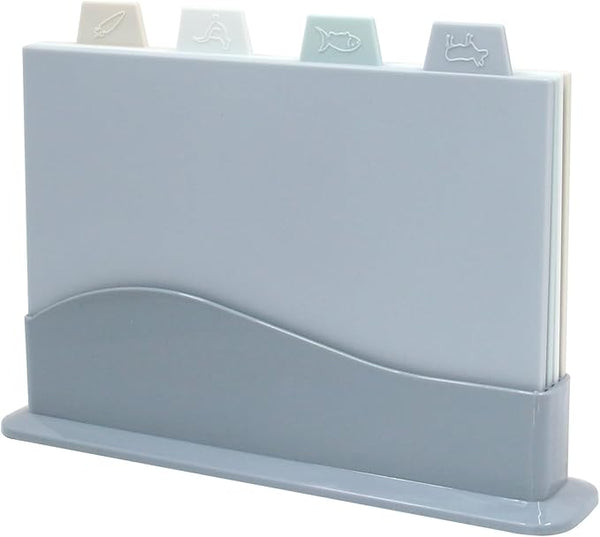 مجموعة الواح تقطيع مع حامل تخزين، 4 قطع